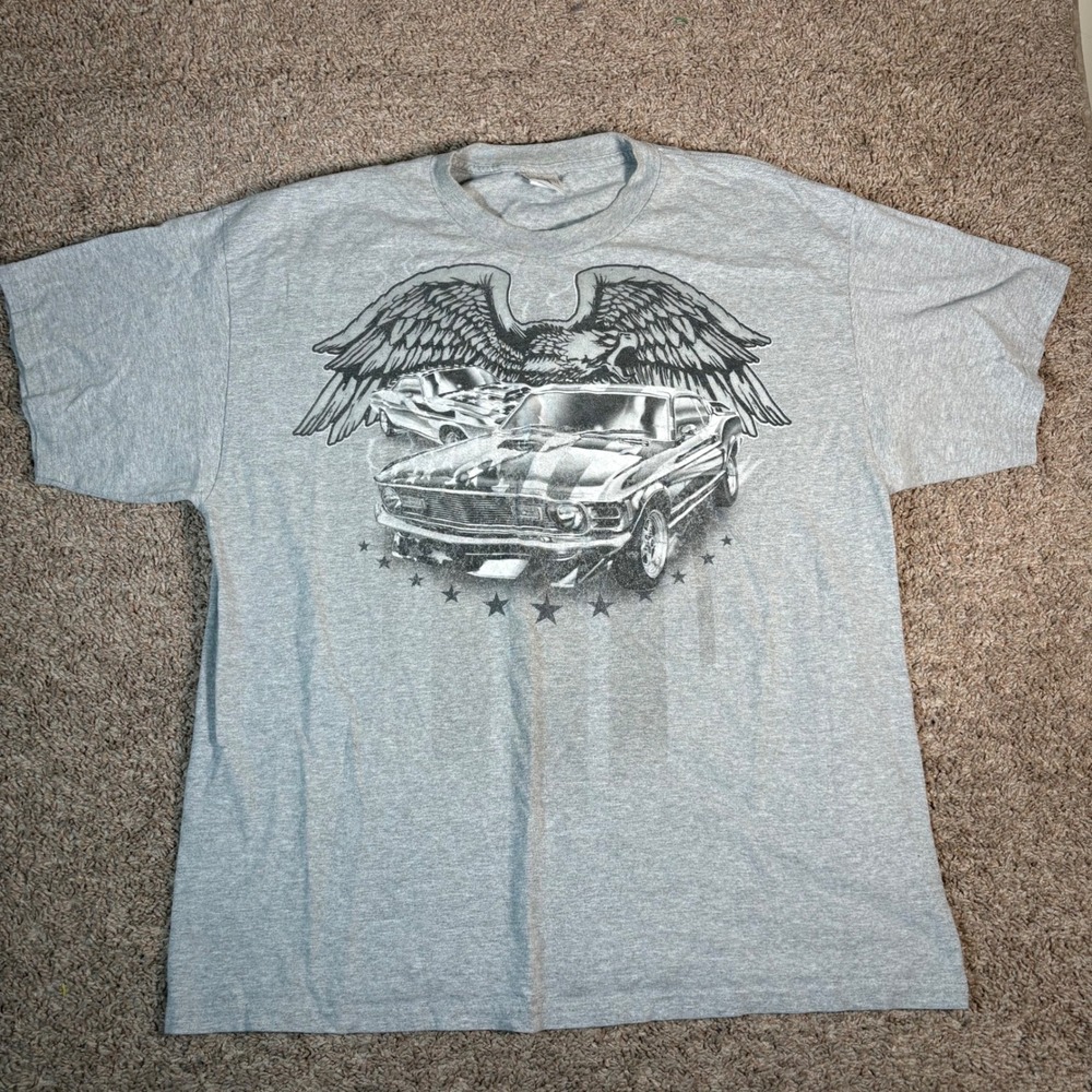 Vintageβ National Heritage Classic Car Graphic T-Shirt Eagle Stars XXL